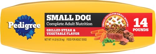 Nutrition Adult Small Dog Dry Dog Food, Grilled Steak and Vegetable Flavor, 14 lb. Bag
