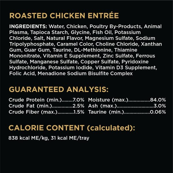 Cuts in Gravy Adult Wet Cat Food Trays, Roasted Chicken, Gourmet Salmon, and Sustainable Tuna Entrée