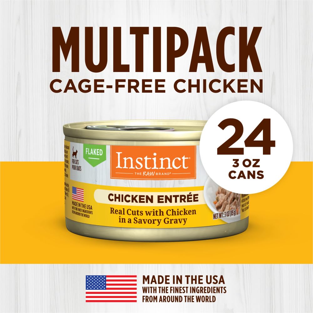 Instinct Flaked Chicken Entrée Wet Cat Food - 3 Ounces, 24 Pack