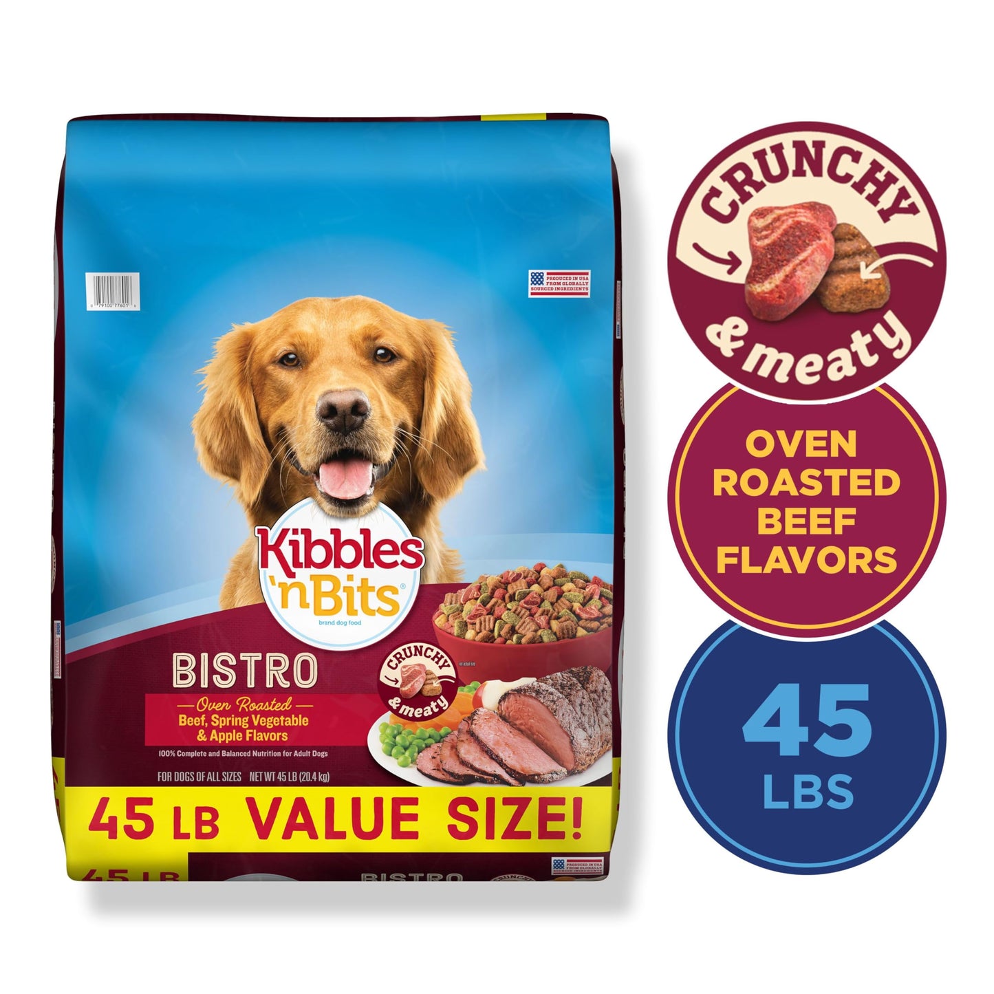 Oven Roasted Beef, Spring Vegetable & Apple Flavors Dry Dog Food, 45 lb. Bag