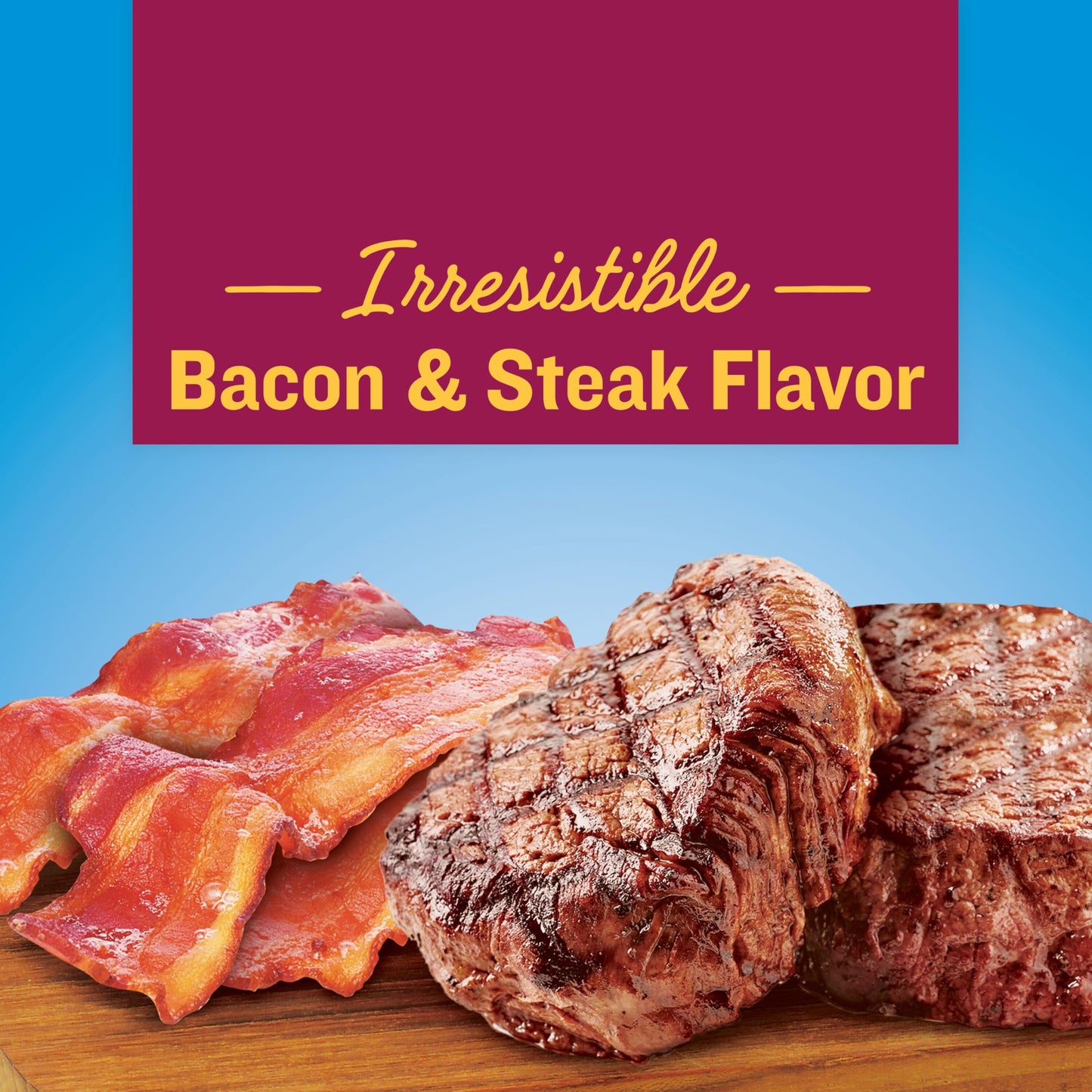 Kibbles Bacon & Steak Flavor Dry Dog Food, 16 lb Bag