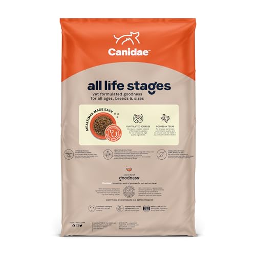 Canidae All Life Stages Premium Dry Dog Food for All Breeds 40 lbs, For All Ages & Multi-Dog Homes