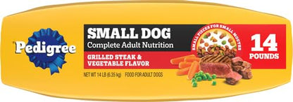 Nutrition Adult Small Dog Dry Dog Food, Grilled Steak and Vegetable Flavor, 14 lb. Bag