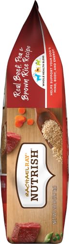 Nutrish Premium Natural Dry Dog Food with Added Vitamins, Minerals & Taurine, Real Beef, Pea, & Brown Rice Recipe, 28 Pounds (Packaging May Vary)