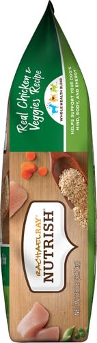 Rachael Ray Nutrish Premium Natural Dry Dog Food, Real Chicken & Veggies Recipe, 28 Pound Bag
