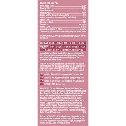Rachael Ray Nutrish Little Bites Dry Dog Food, Chicken & Veggies Recipe for Small Breeds, 14 Pound Bag