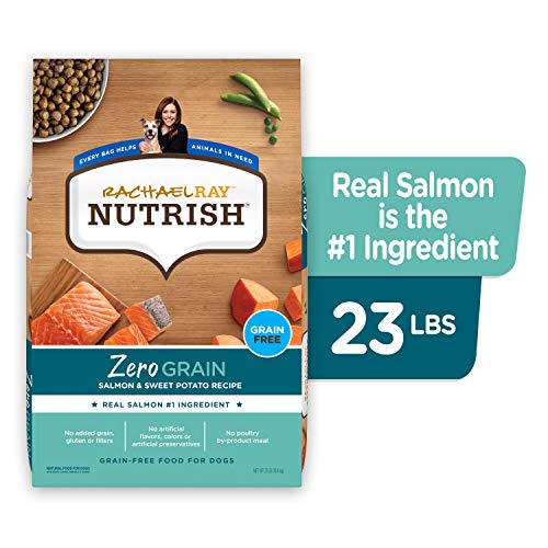 Nutrish Zero Grain Dry Dog Food Natural Dog Food with Added Vitamins, Minerals & Taurine, Salmon & Sweet Potato Recipe, 23 Pounds