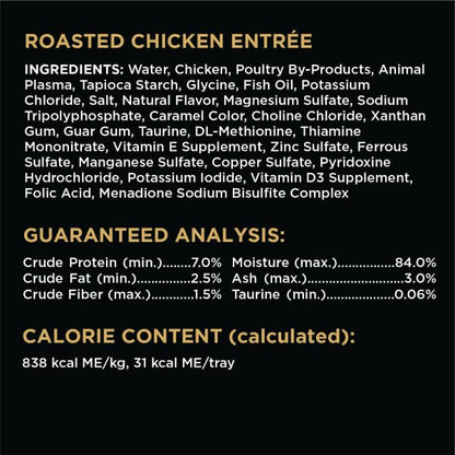Cuts in Gravy Adult Wet Cat Food Trays, Roasted Chicken, Gourmet Salmon, and Sustainable Tuna Entrée