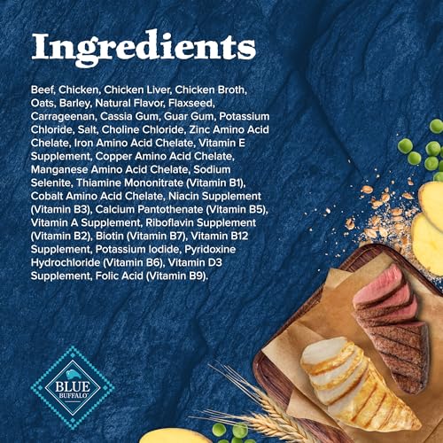 Wilderness Adult Wet Dog Food with Wholesome Grains, Made with Natural Ingredients, Beef & Chicken Grill, 12.5-oz. Can (12 Count)