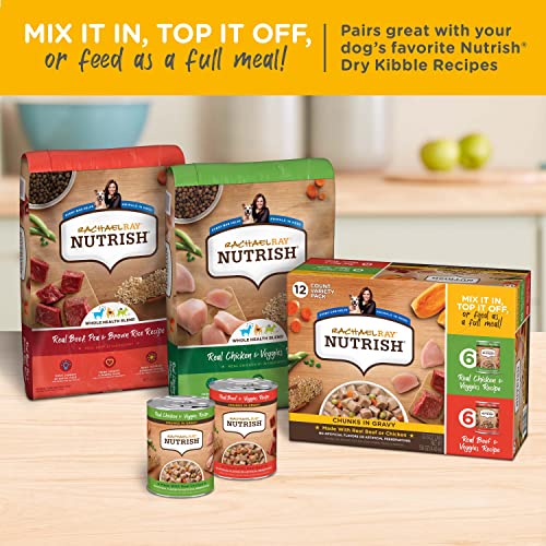 Nutrish Premium Natural Dry Dog Food with Added Vitamins, Minerals & Taurine, Real Beef, Pea, & Brown Rice Recipe, 28 Pounds (Packaging May Vary)