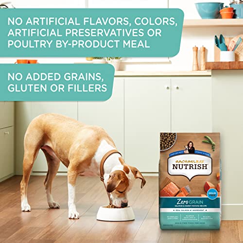 Nutrish Zero Grain Dry Dog Food Natural Dog Food with Added Vitamins, Minerals & Taurine, Salmon & Sweet Potato Recipe, 23 Pounds