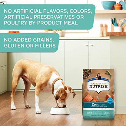 Nutrish Zero Grain Dry Dog Food Natural Dog Food with Added Vitamins, Minerals & Taurine, Salmon & Sweet Potato Recipe, 23 Pounds