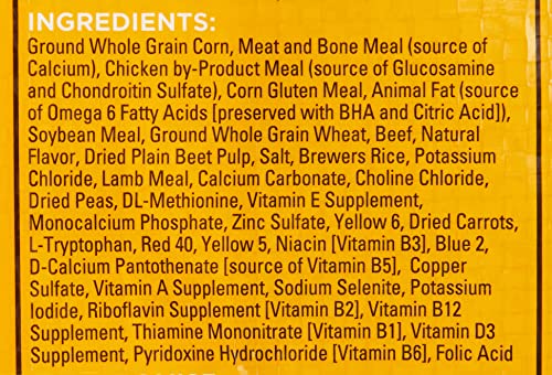 Pedigree High Protein Adult Dry Dog Food, Beef and Lamb Flavor, 18 lb. Bag