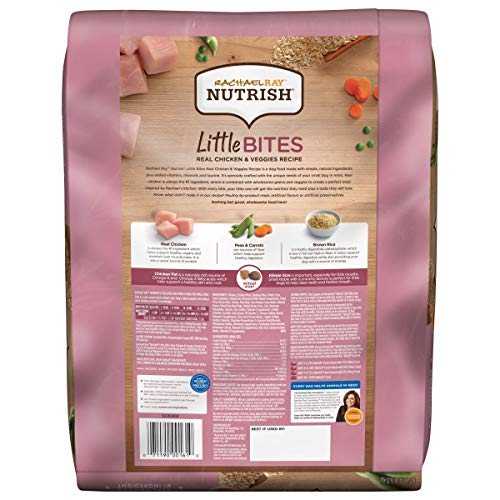 Rachael Ray Nutrish Little Bites Dry Dog Food, Chicken & Veggies Recipe for Small Breeds, 14 Pound Bag