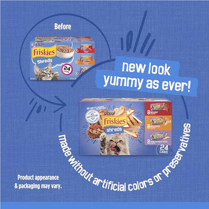 Wet Cat Food Variety Pack and Turkey and Cheese Dinner - (Pack of 24) 5.5 oz. Cans