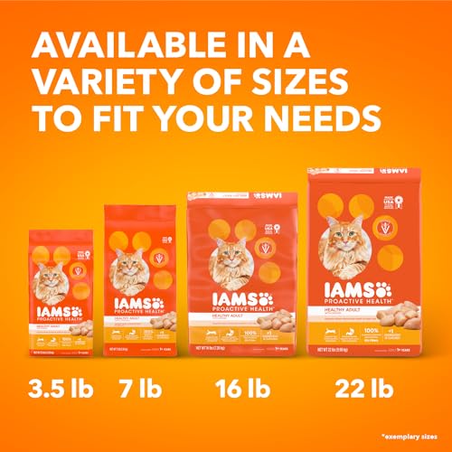 Adult Healthy Dry Cat Food with Chicken Cat Kibble, 22 lb. Bag