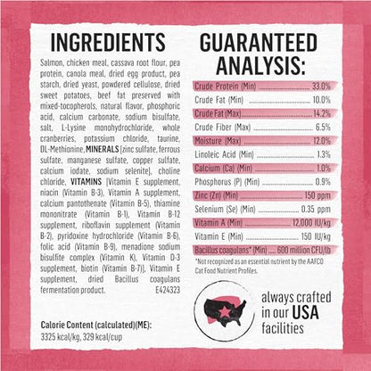 Natural Grain Free Dry Cat Food Simply Indoor Salmon, Egg and Sweet Potato Recipe - 3 lb. Bag