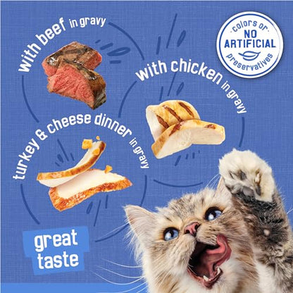 Wet Cat Food Variety Pack and Turkey and Cheese Dinner - (Pack of 24) 5.5 oz. Cans
