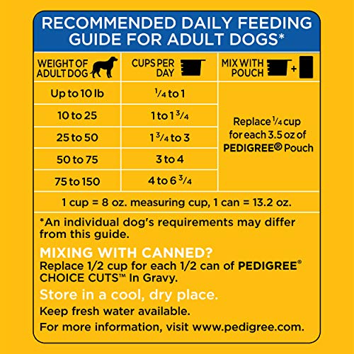 Pedigree High Protein Adult Dry Dog Food, Beef and Lamb Flavor, 18 lb. Bag