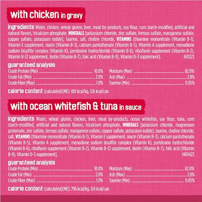 Wet Cat Food Variety Pack, Surfin' & Turfin' Prime Filets Favorites - (Pack of 40)