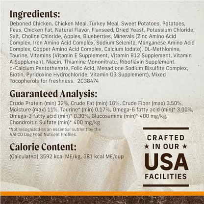 Grain Free Dry Adult Dog Food, Wholesome And Natural Kibble With Real Chicken And Sweet Potato - 22.0 lb. Bag