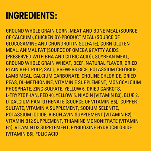 Pedigree High Protein Adult Dry Dog Food, Beef and Lamb Flavor, 18 lb. Bag