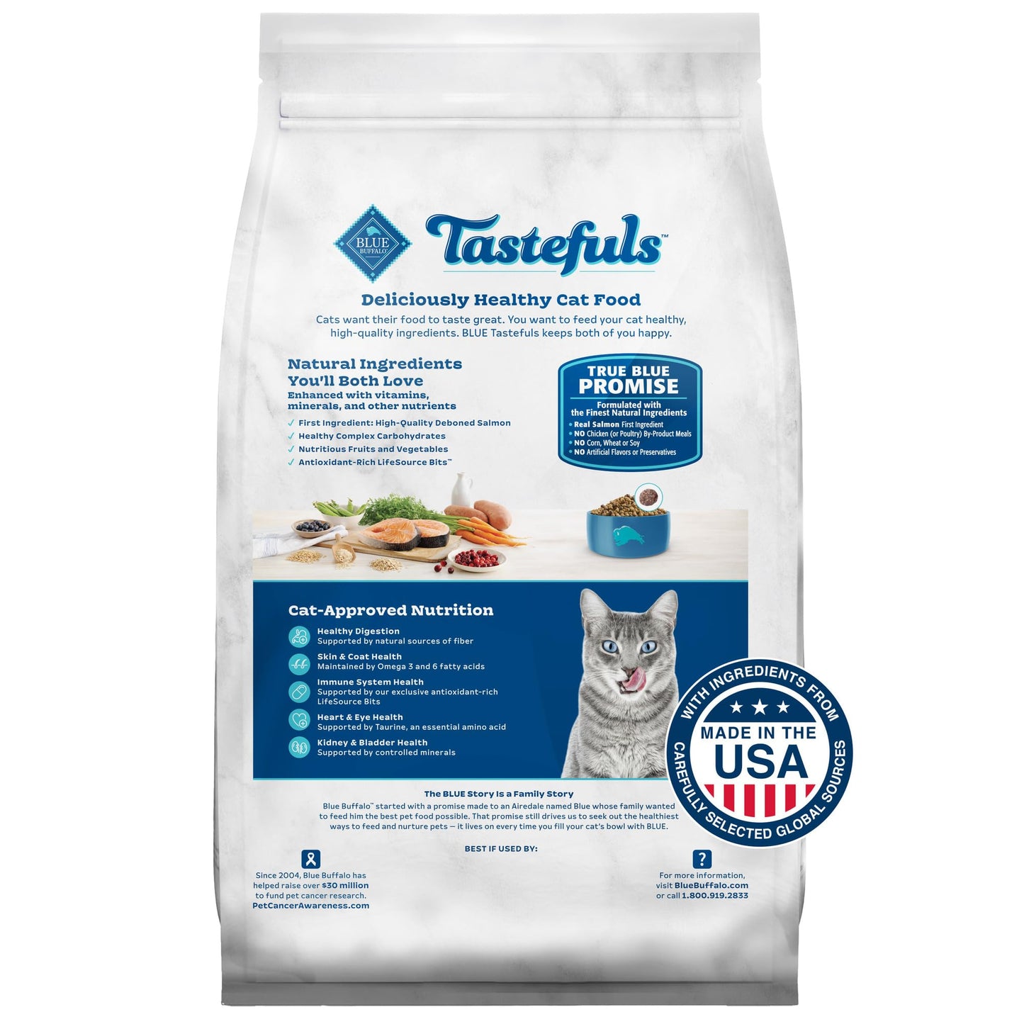 Natural Dry Food for Adult Indoor Cats, Salmon & Brown Rice Recipe, 15-lb. Bag