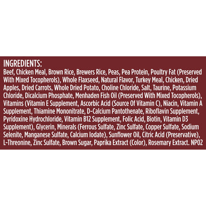 Dish Premium Dry Dog Food, Beef & Brown Rice Recipe with Veggies, Fruit & Chicken, 11.5 Pound Bag