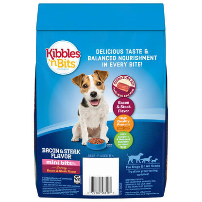 Mini Bits Small Breed Savory Bacon & Steak Flavor Dry Dog Food, 3.5 lb. Bag