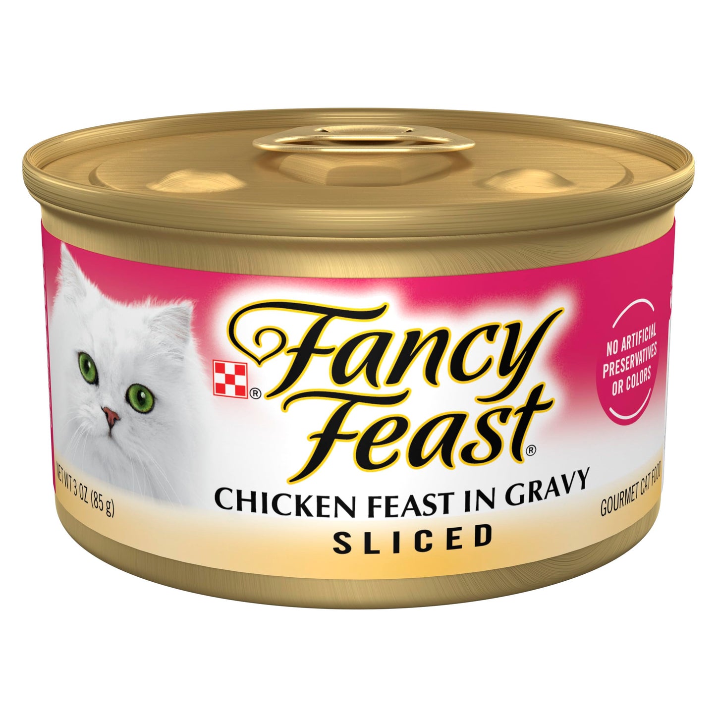 Feast Sliced Chicken Feast Wet Cat Food in Gravy - (Pack of 24) 3 oz. Cans