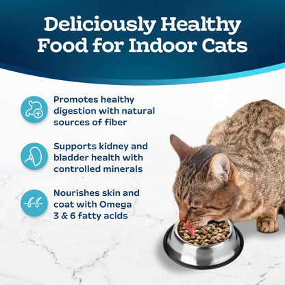 Natural Dry Food for Adult Indoor Cats, Salmon & Brown Rice Recipe, 15-lb. Bag