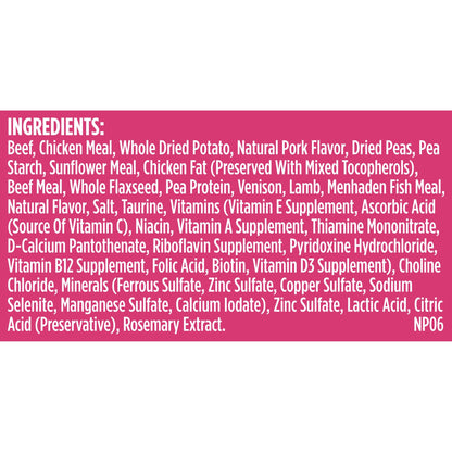 Rachael Ray Nutrish PEAK Natural Dry Dog Food with Added Vitamins, Minerals & Taurine, Open Prairie Recipe with Beef, Venison & Lamb, 4 Pounds, Grain Free (Packaging May Vary)