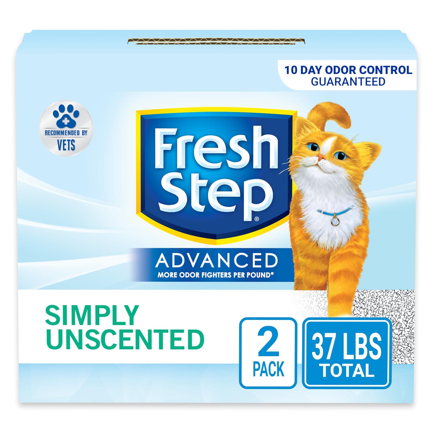 Advanced Unscented Cat Litter, 2 Pack (37.58 lbs/17.04 kg, Extra Large