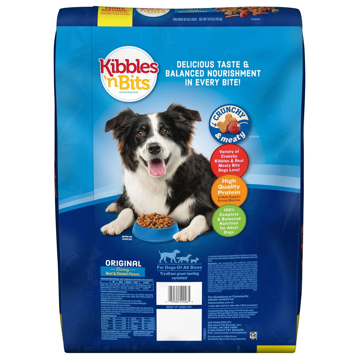 Original Savory Beef & Chicken Flavors Dry Dog Food, 45 Pound Bag