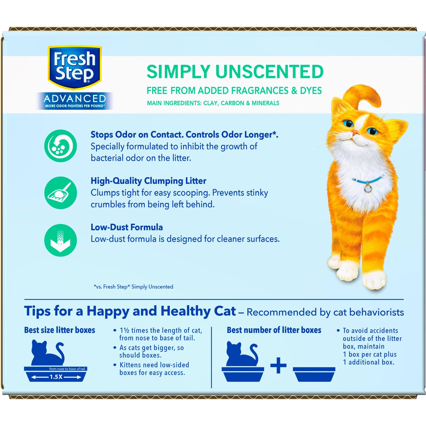 Advanced Unscented Cat Litter, 2 Pack (37.58 lbs/17.04 kg, Extra Large