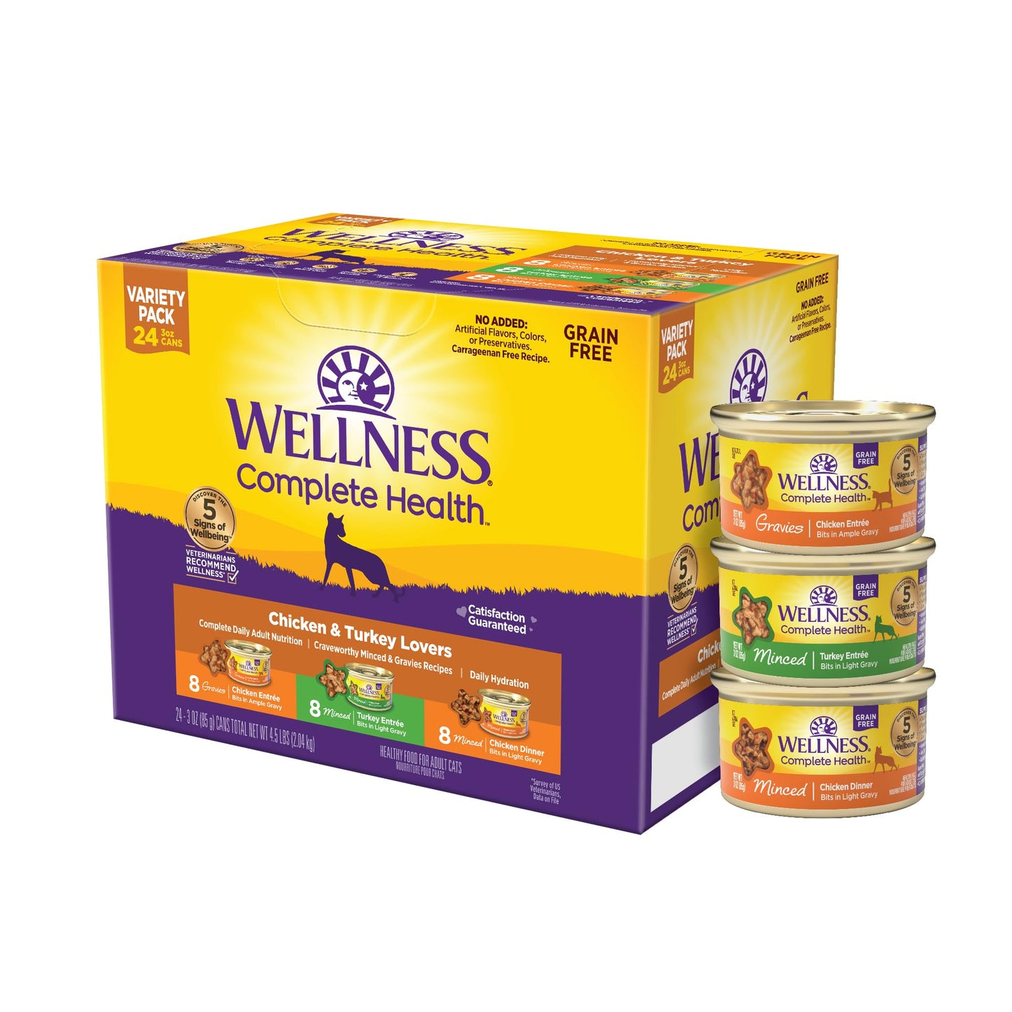Complete Health Grain-Free Wet Canned Cat Food, Chicken & Turkey Lovers Minced