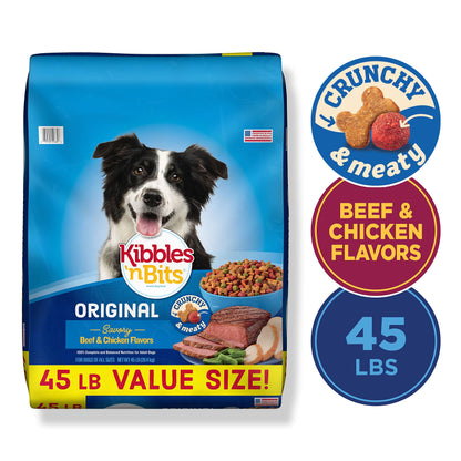 Original Savory Beef & Chicken Flavors Dry Dog Food, 45 Pound Bag