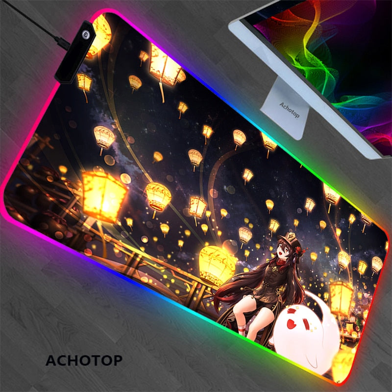 RGB Genshin impact Gaming Play Mats Mousepad