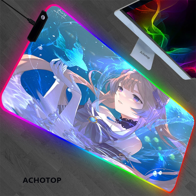 RGB Genshin impact Gaming Play Mats Mousepad