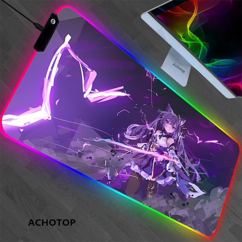 RGB Genshin impact Gaming Play Mats Mousepad