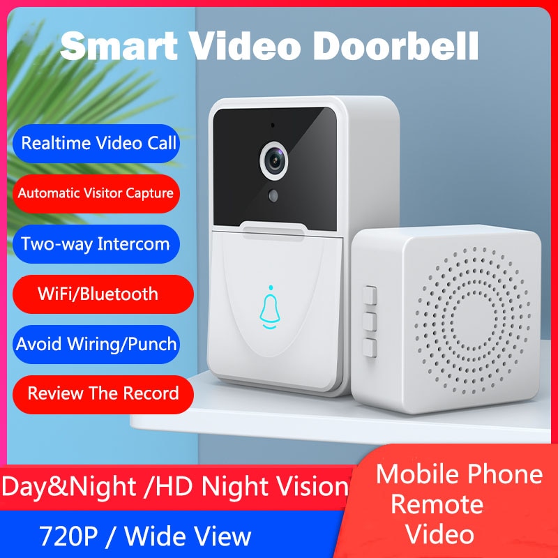 Wireless Doorbell WiFi Outdoor HD Camera Security Door Bell
