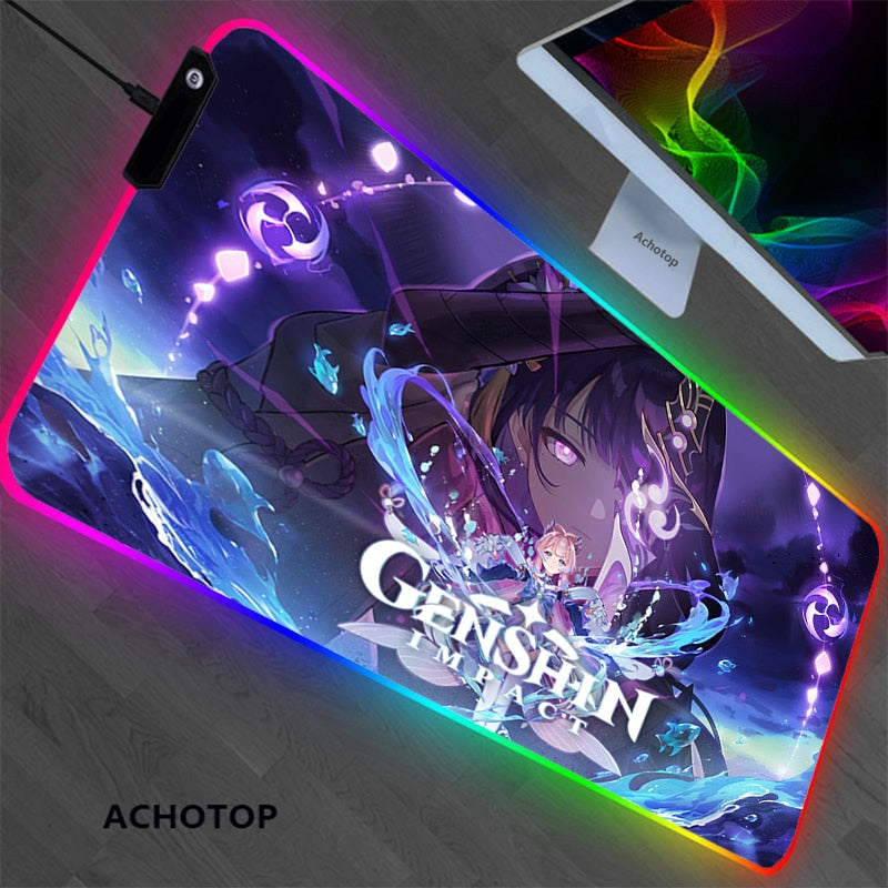 RGB Genshin impact Gaming Play Mats Mousepad