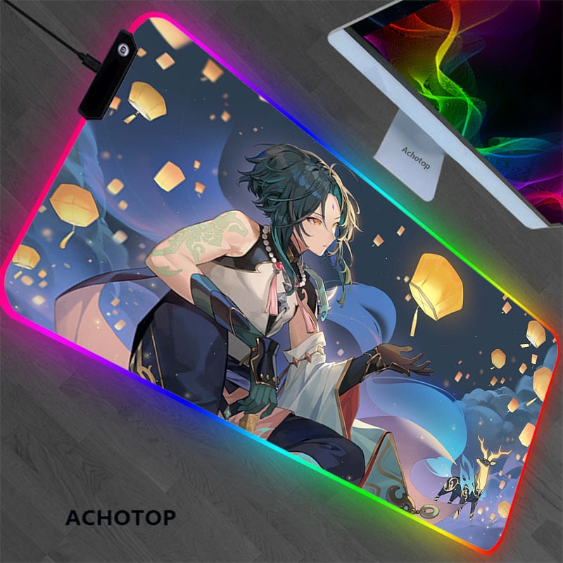 RGB Genshin impact Gaming Play Mats Mousepad