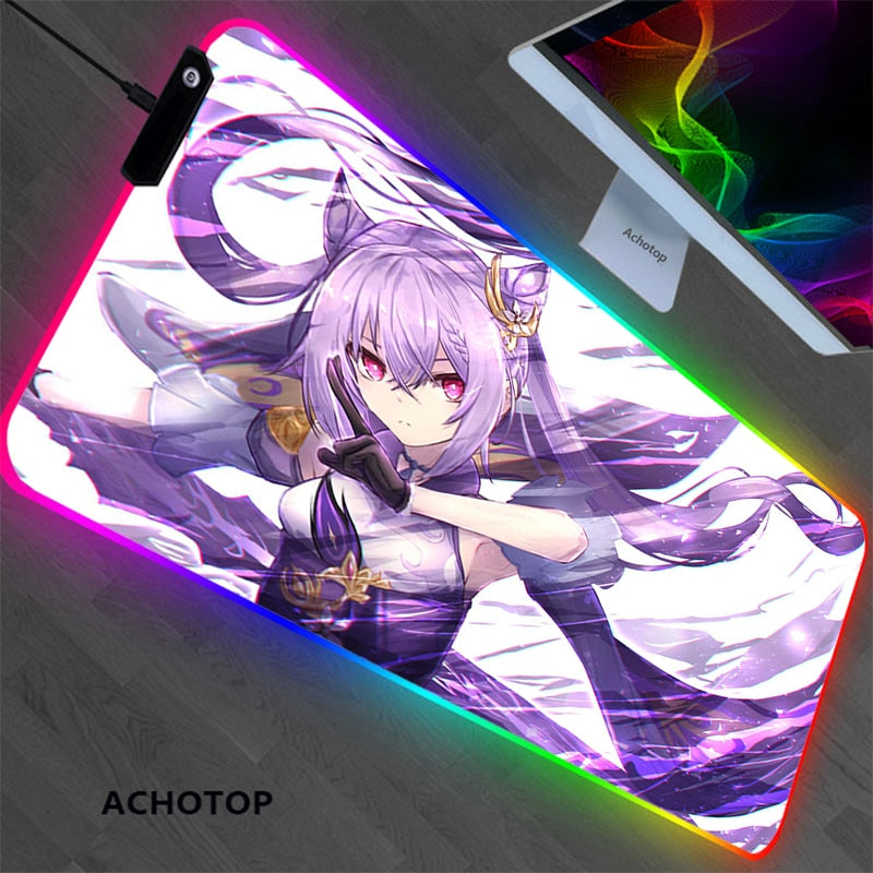 RGB Genshin impact Gaming Play Mats Mousepad