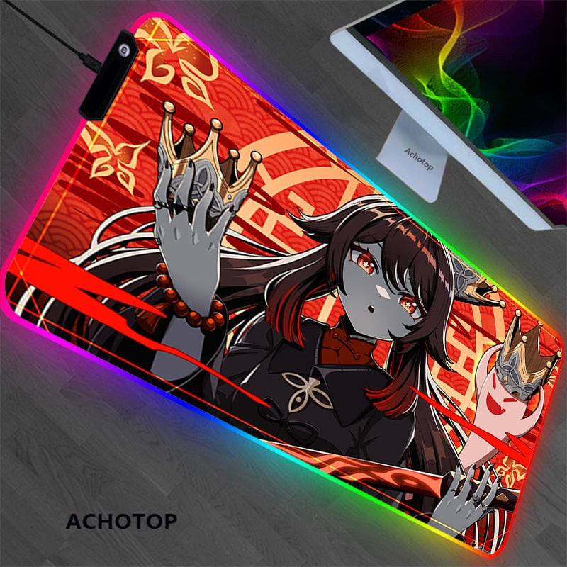 RGB Genshin impact Gaming Play Mats Mousepad